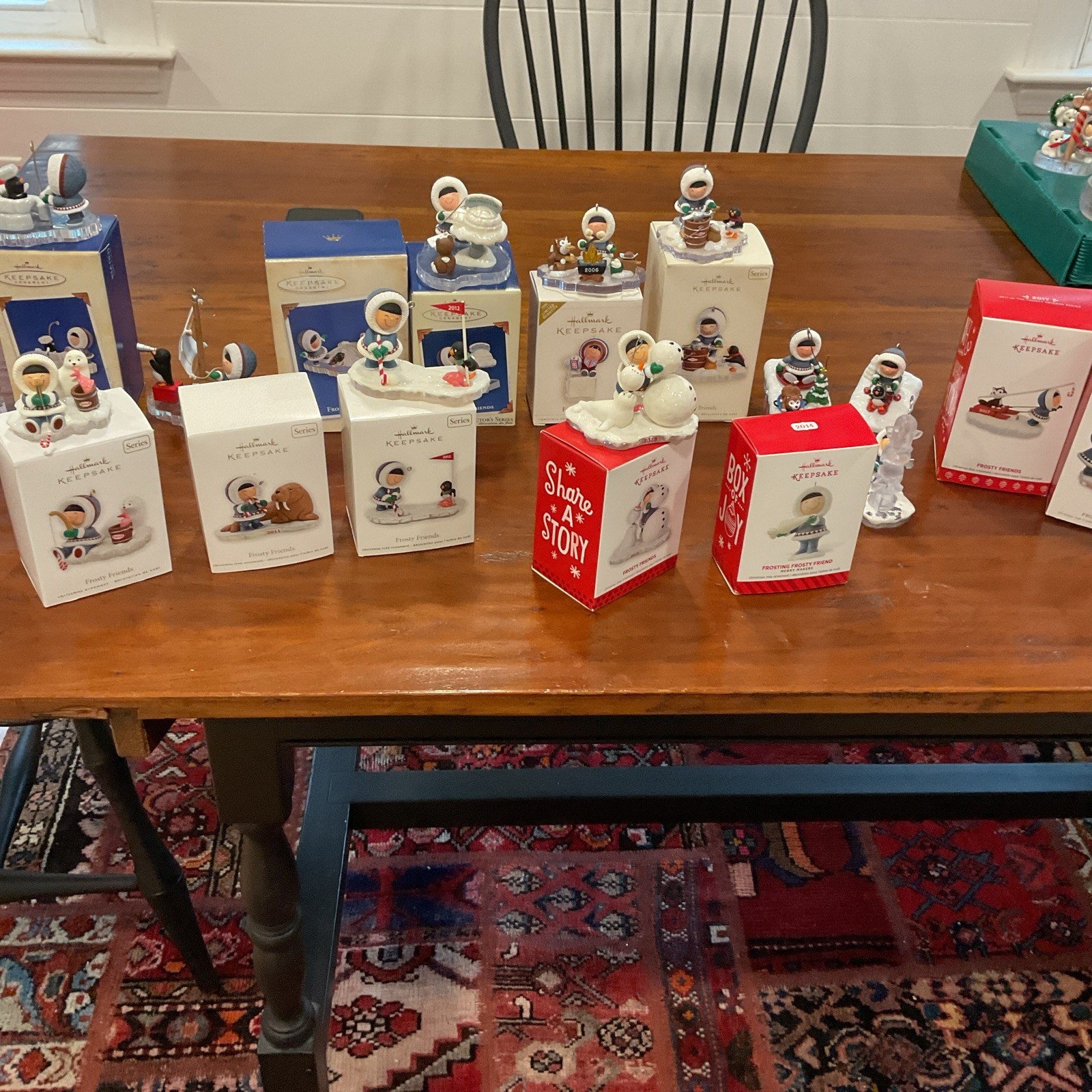 Large LOT Of Hallmark Frosty Friends Ornaments With Boxes 2000-2019 Plus Extra Large LOT Of Hallmark Frosty Friends Ornaments With Boxes 2000-2019 Plus Extra
