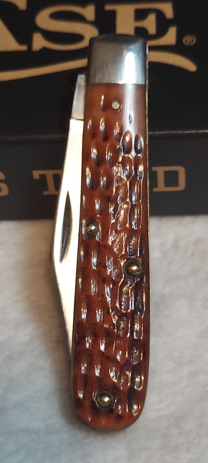1940-1964 Case Xx 62024½ Jack Wth Beautiful Redish Bone Scales. Chip & Crack Fre 1940-1964 Case Xx 62024½ Jack Wth Beautiful Redish Bone Scales. Chip & Crack Fre