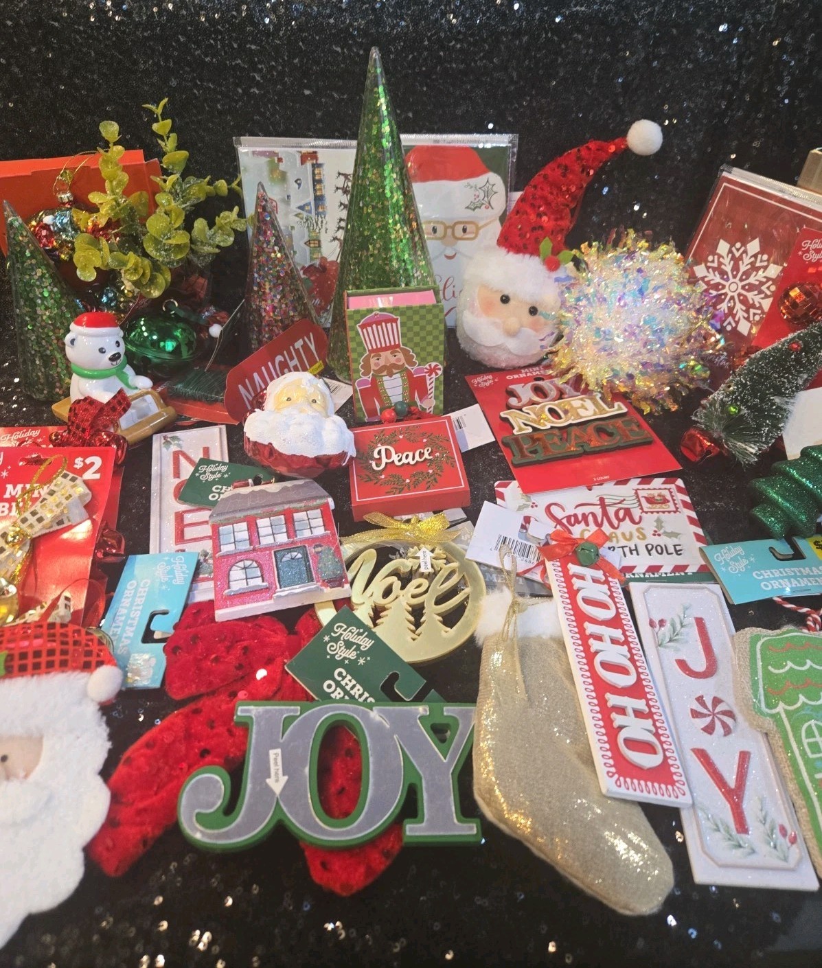 35 PC BULK LOT #5 NEW CHRISTMAS MIXED ASSORTED RANDOM ORNAMENTS DECORATIONS TREE