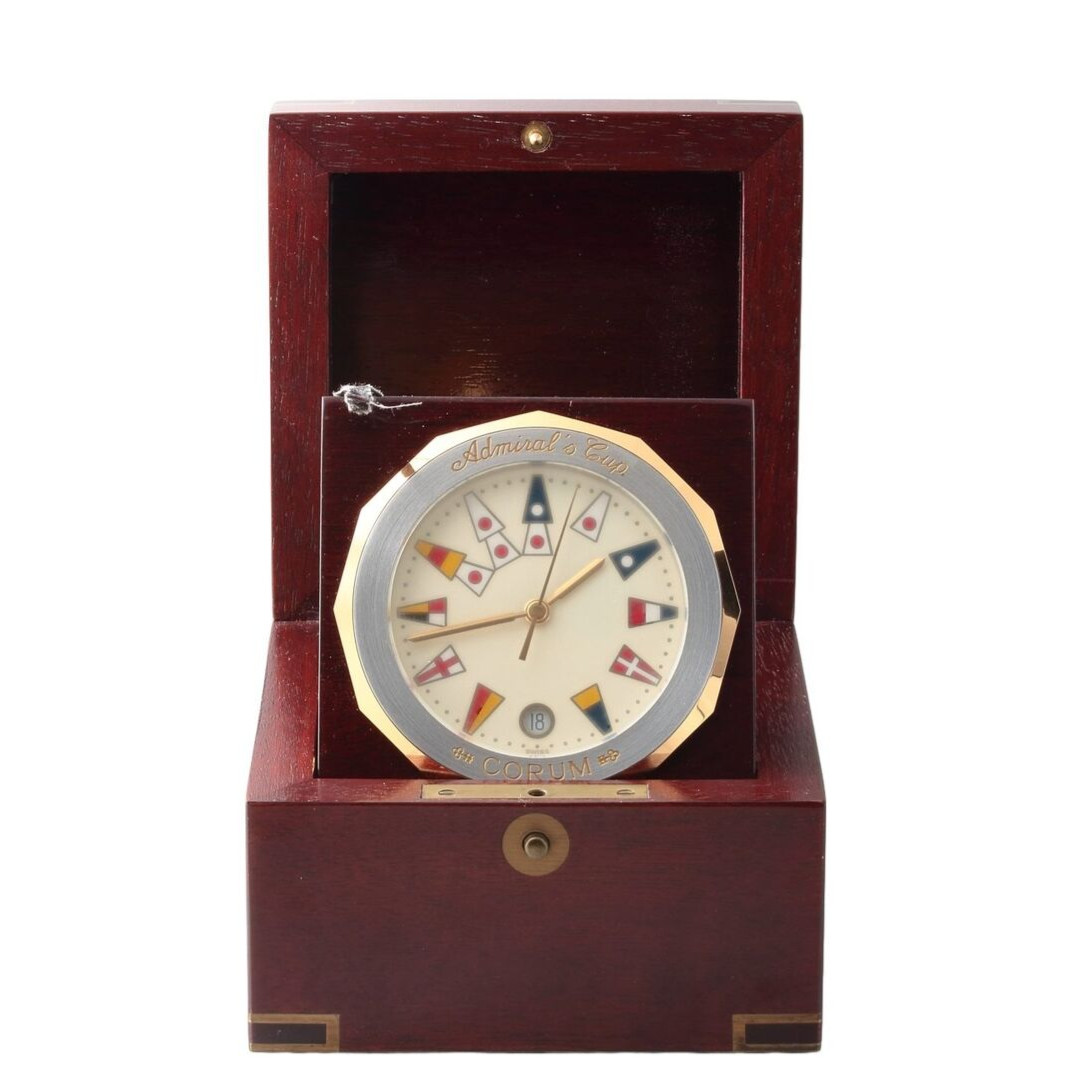 Vintage Corum Admirals Cup Nautical Desk Table Clock