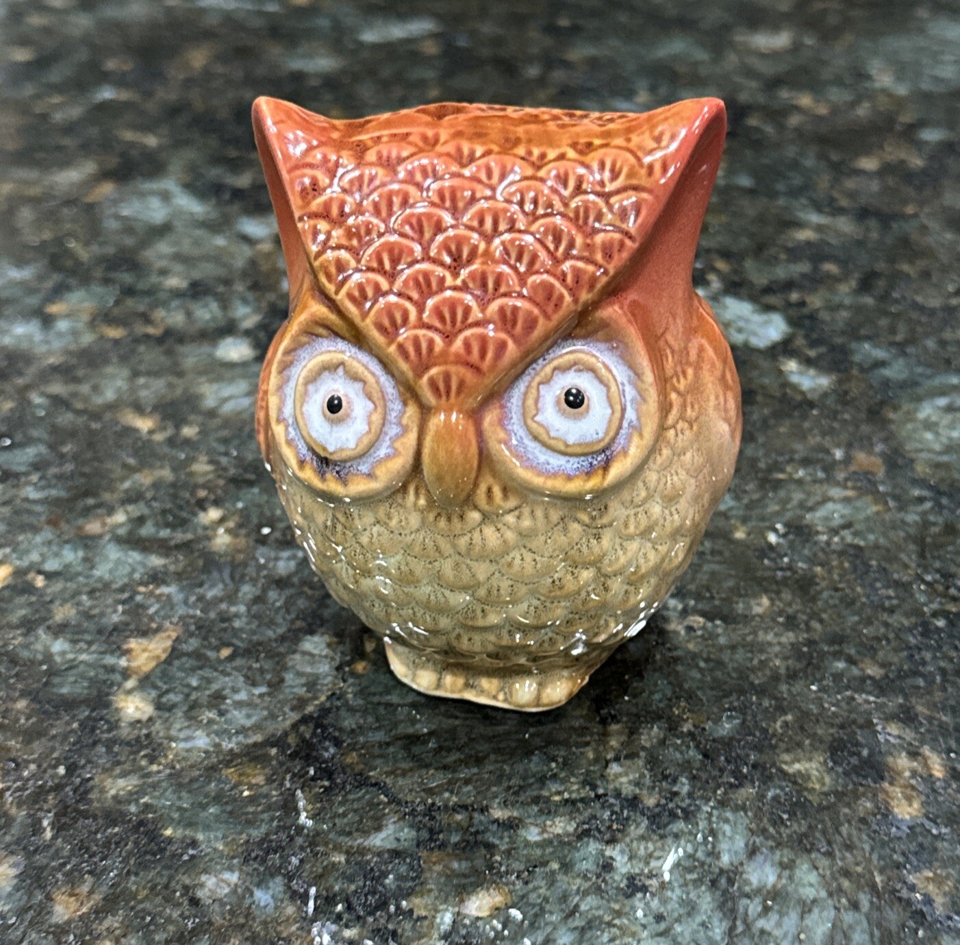 Vintage 1970 Owl Ceramic Pottery Olive Grren and Brown Glaze Small Home Decor 4 Vintage 1970 Owl Ceramic Pottery Olive Grren and Brown Glaze Small Home Decor 4