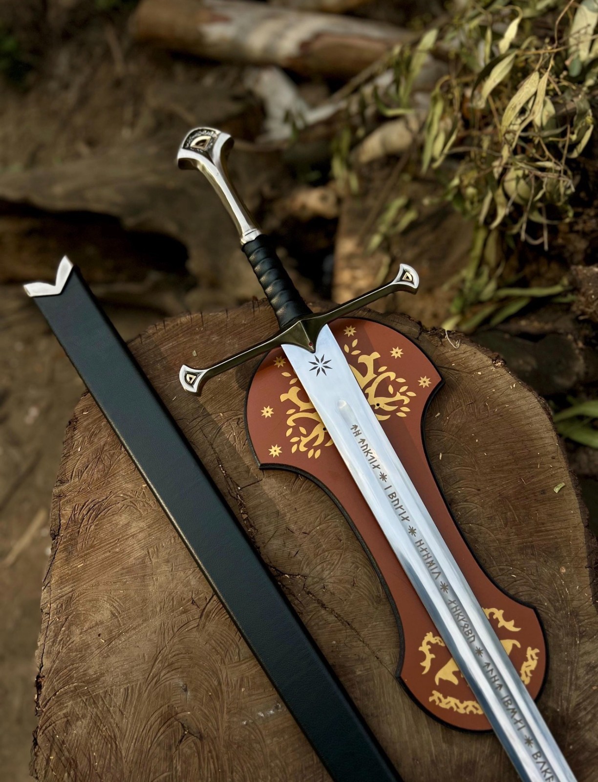 Aragorn Anduril Sword LOTR Replica Narsil Reforged Fantasy Display Gift for Him