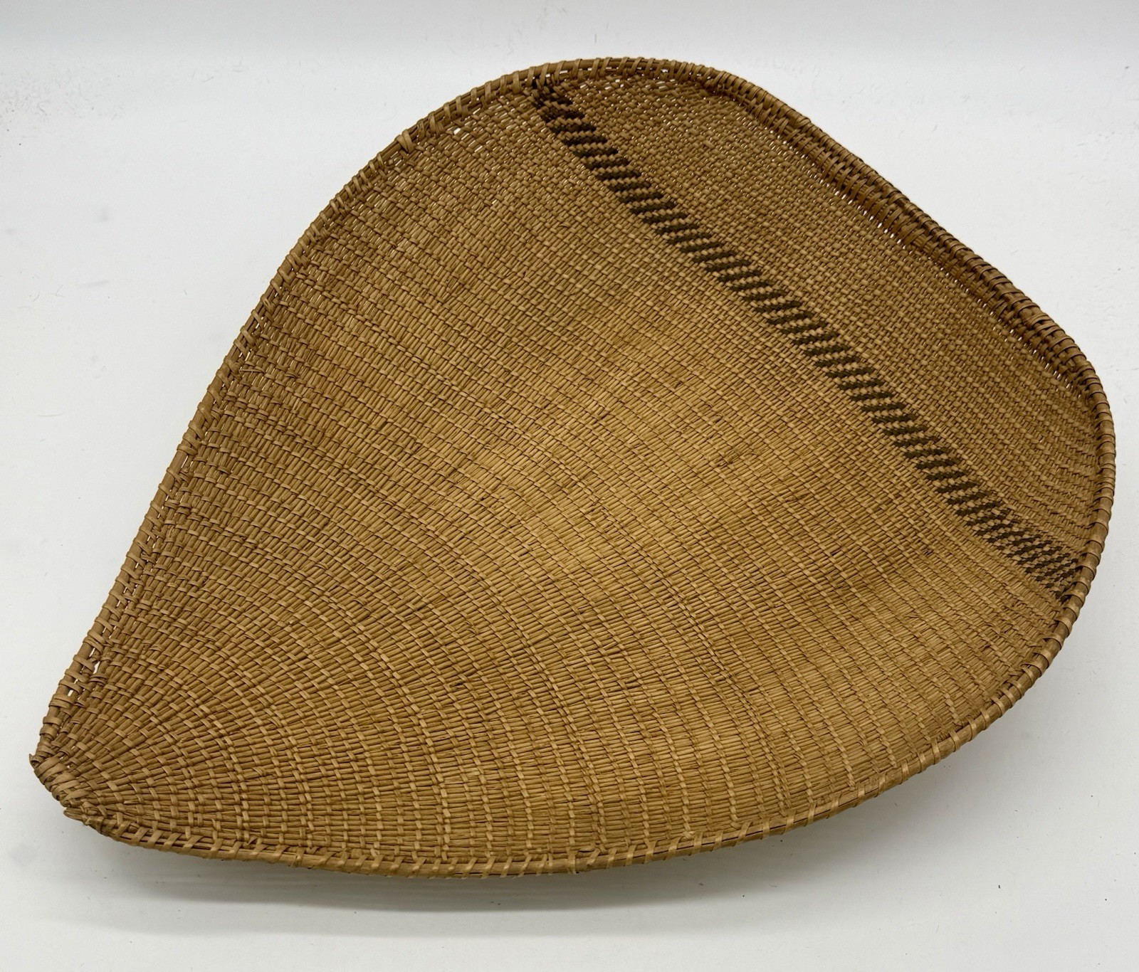Yokuts Native American Woven Basket Fresno County CA Original collection label