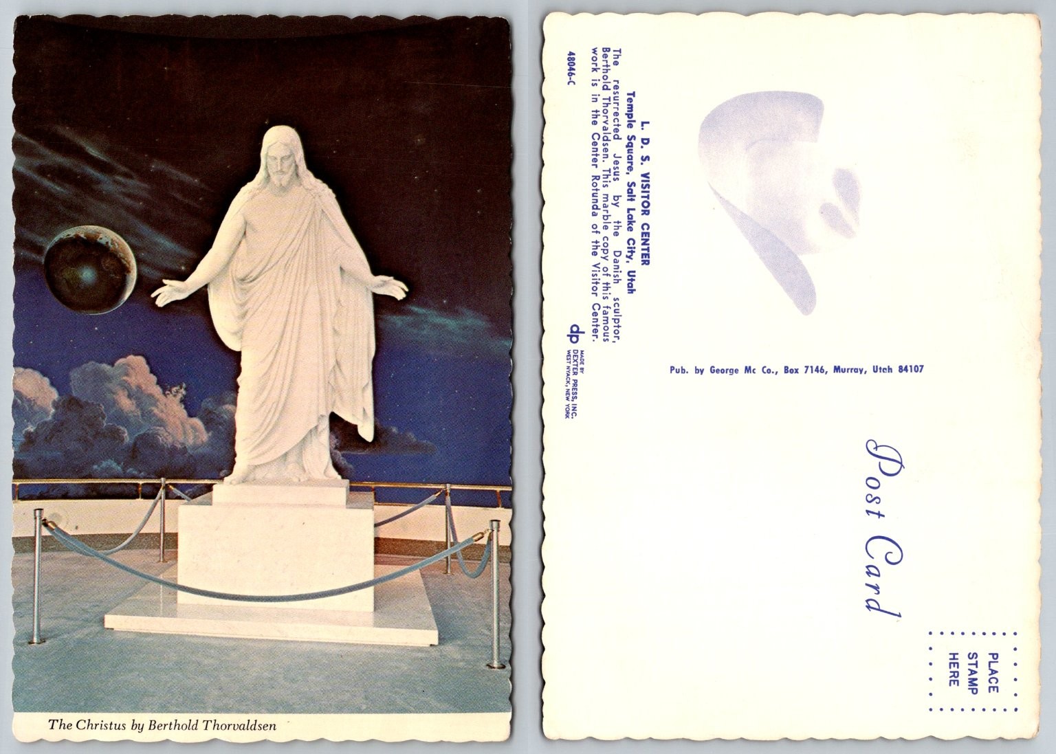 Christus Statue L.D.S. Visitor Center Salt Lake City Utah Thorvaldsen Postcard Christus Statue L.D.S. Visitor Center Salt Lake City Utah Thorvaldsen Postcard