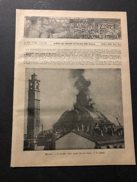 Popular Illustration 32 1895 Verona Fire Dome S.Carlo Milano Kiel INCIS.