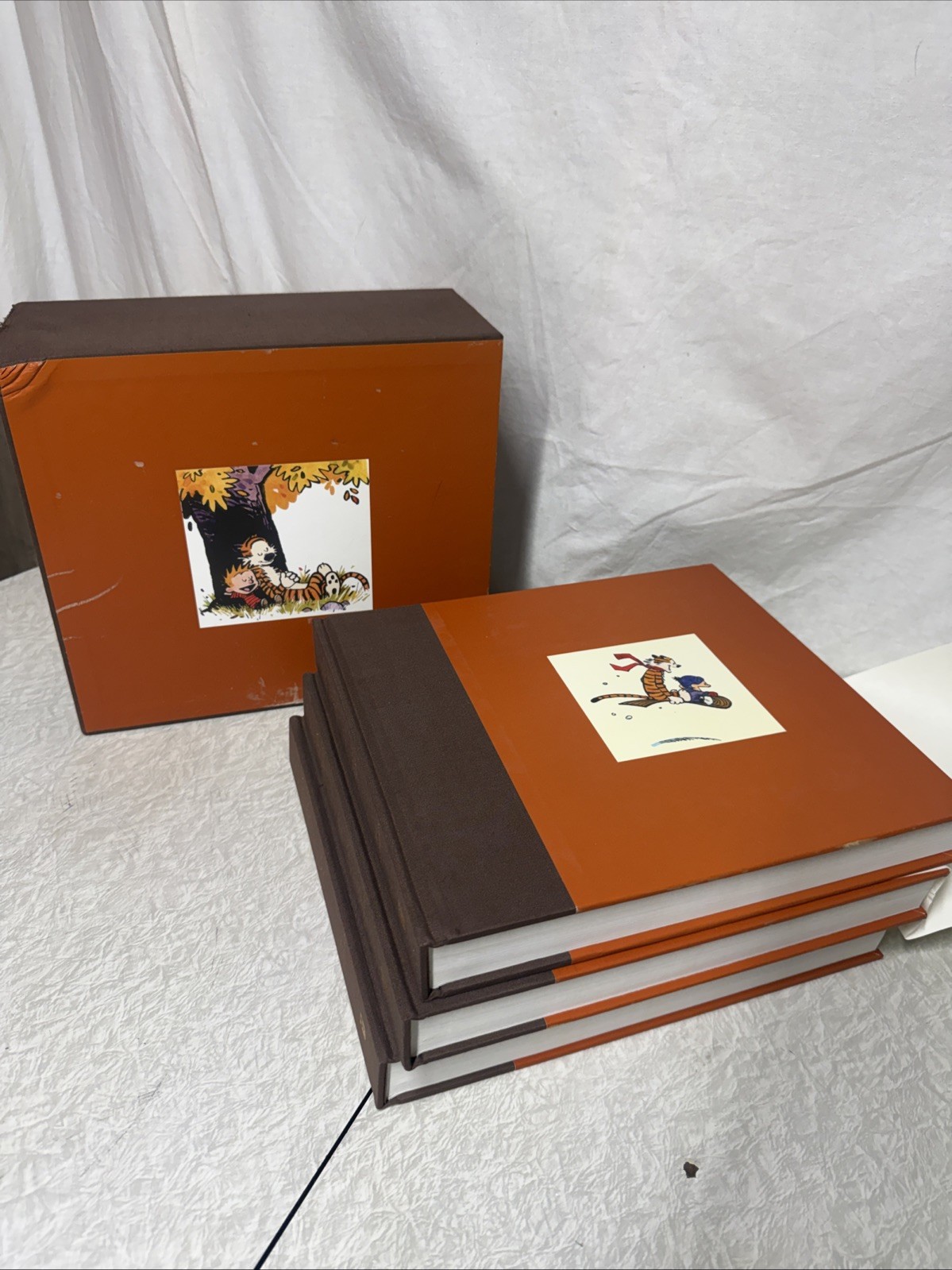 The Complete Calvin & Hobbes Hardcover Box Set 3 Books Bill Watterson 1st Print