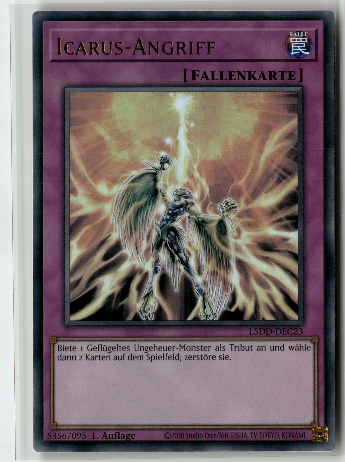 Yu-Gi-Oh Icarus Attack Ultra Rare L5DD-DEC23 1st Edition Excellent Yu-Gi-Oh Icarus Attack Ultra Rare L5DD-DEC23 1st Edition Excellent
