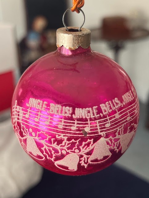 Vintage WWII Era Shiny Brite -Christmas Ornament JINGLE BELLS Made USA SCARCE Vintage WWII Era Shiny Brite -Christmas Ornament JINGLE BELLS Made USA SCARCE