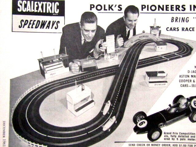 1961 Polk's Pioneer Scalextric Speedways 3/4 page Original Print Ad 8.5 x 11 1961 Polk's Pioneer Scalextric Speedways 3/4 page Original Print Ad 8.5 x 11