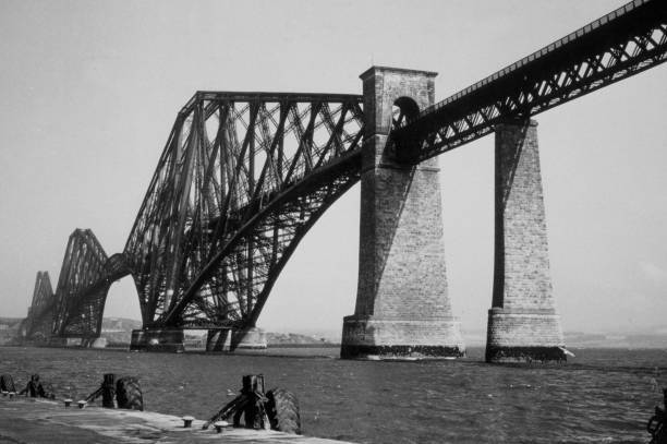 The Forth Bridge across the Firth of Forth 1950s Old Photo The Forth Bridge across the Firth of Forth 1950s Old Photo