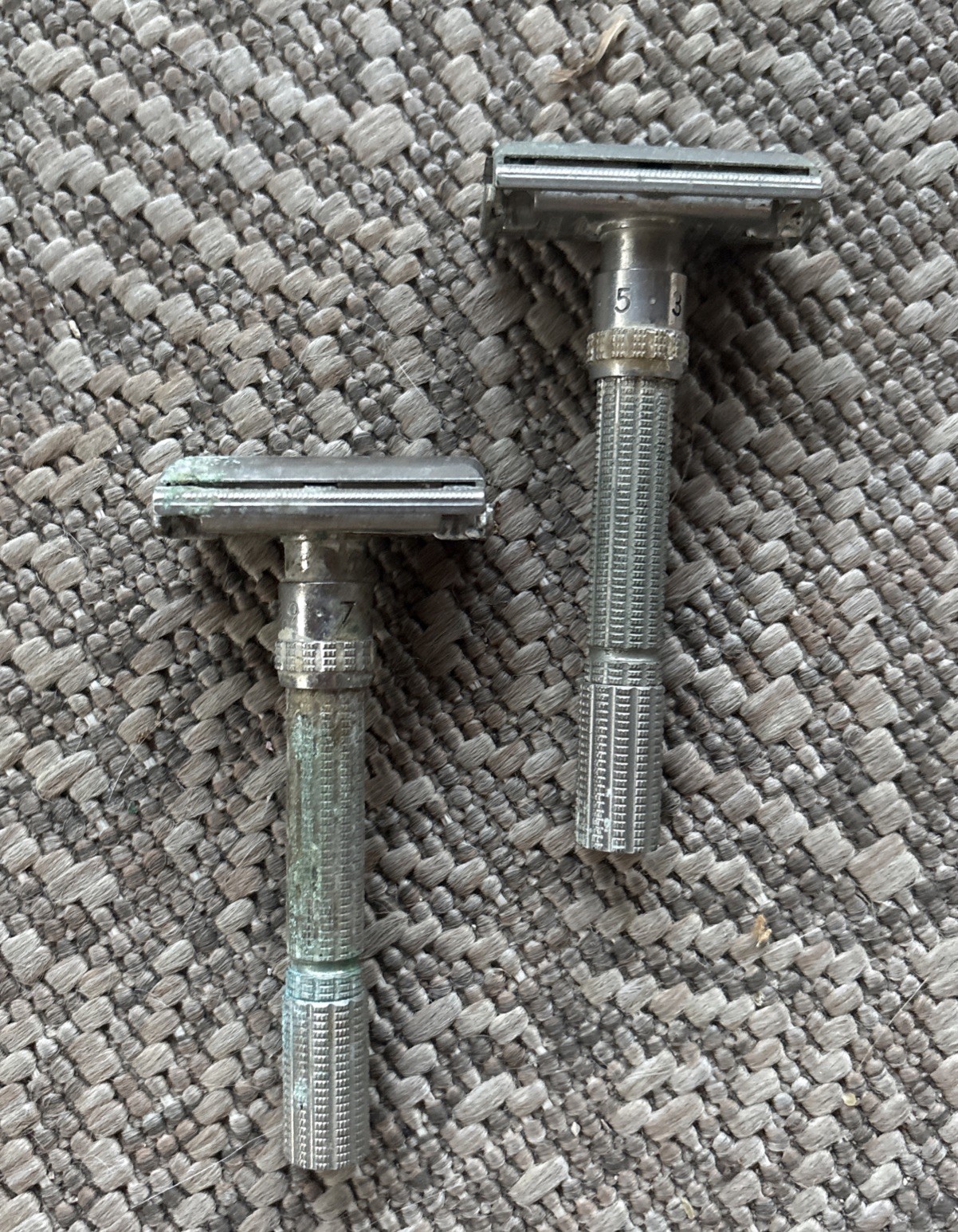 Vintage Gillette Safety Razor Lot of 2 Double Edge Razors Made In USA