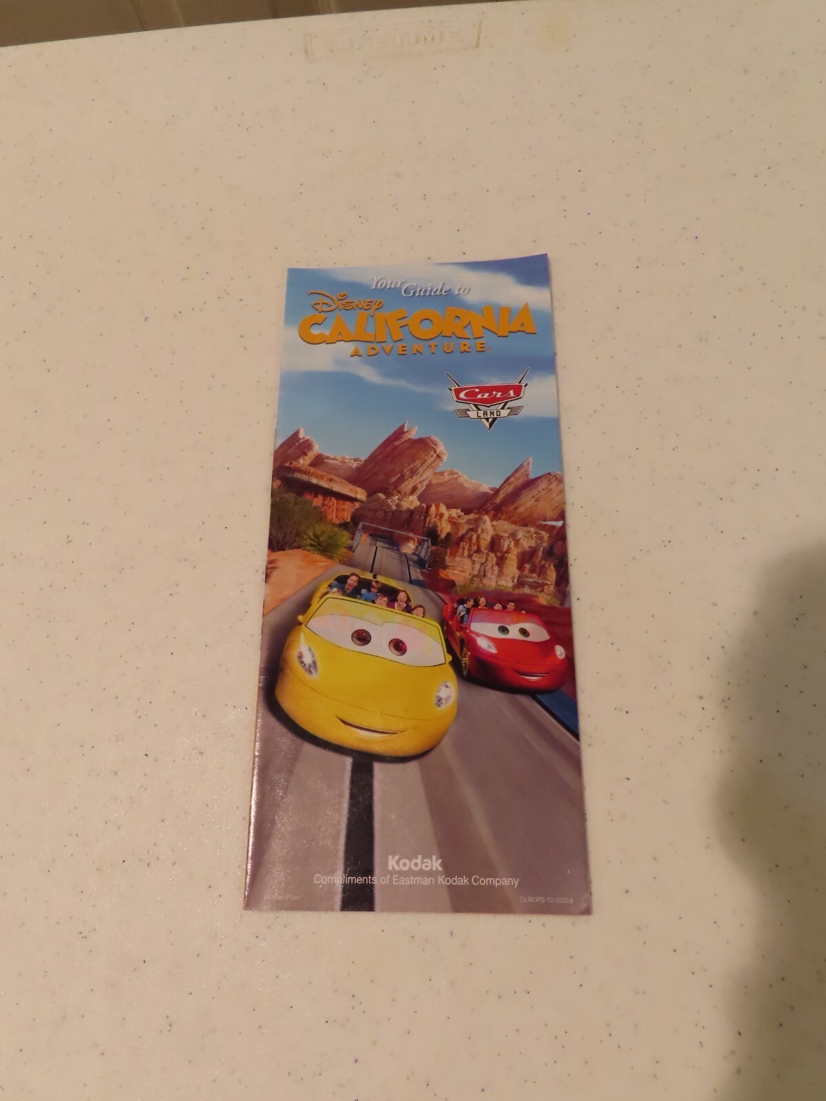 2012 Disney California Adventure Summer Map featuring Cars Land