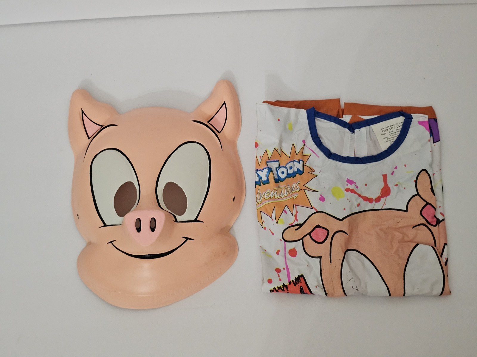 Vintage Collegeville Tiny Toons Hampton Pig Costume & Mask Tiny Tot 3-4 Cosplay Vintage Collegeville Tiny Toons Hampton Pig Costume & Mask Tiny Tot 3-4 Cosplay