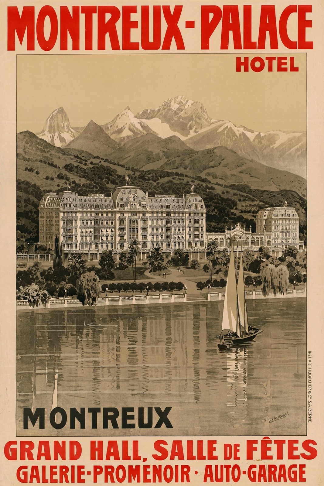 Montreux Palace Hotel Poster 🏨✨ - Premium 💎 Art Print - 200GSM paper - 16x24”