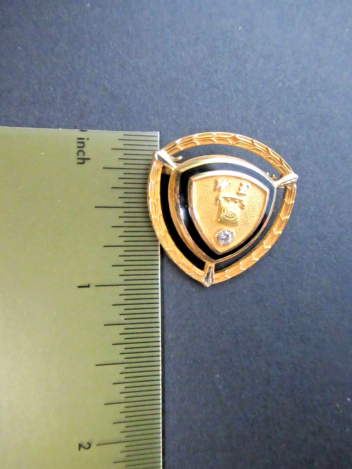 Vintage Western Electric 1/10 12k Gold Filled With Diamond Service Pin Vintage Western Electric 1/10 12k Gold Filled With Diamond Service Pin