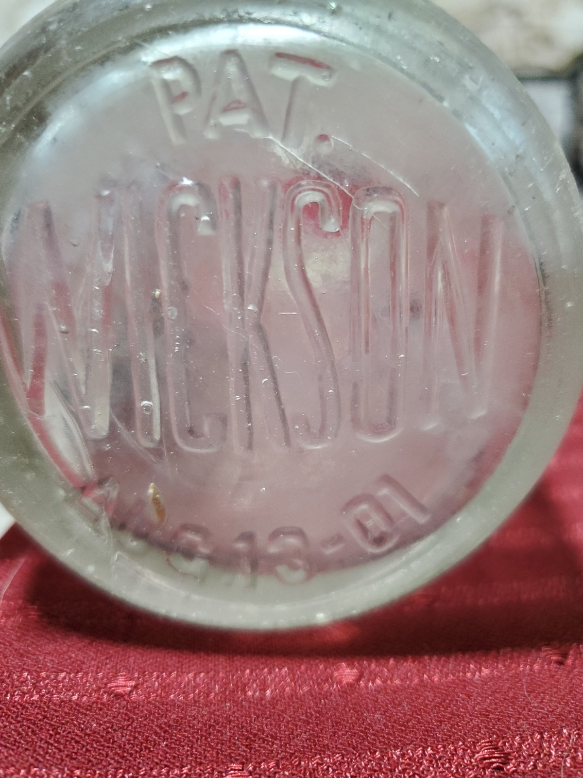 ANTQ *WICKSON* Cream Milk Glass Bottle VERY RARE & HARD to FIND ANTQ *WICKSON* Cream Milk Glass Bottle VERY RARE & HARD to FIND