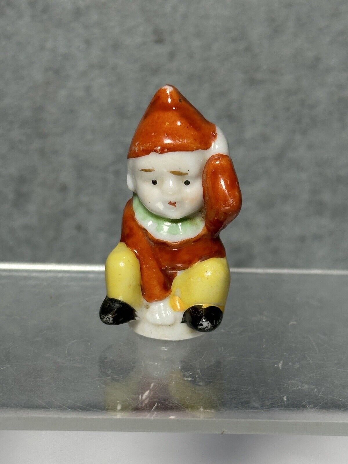 Pixie Elf Gnome Miniature  Shaker Japan  Porcelain Appr 2” Vintage