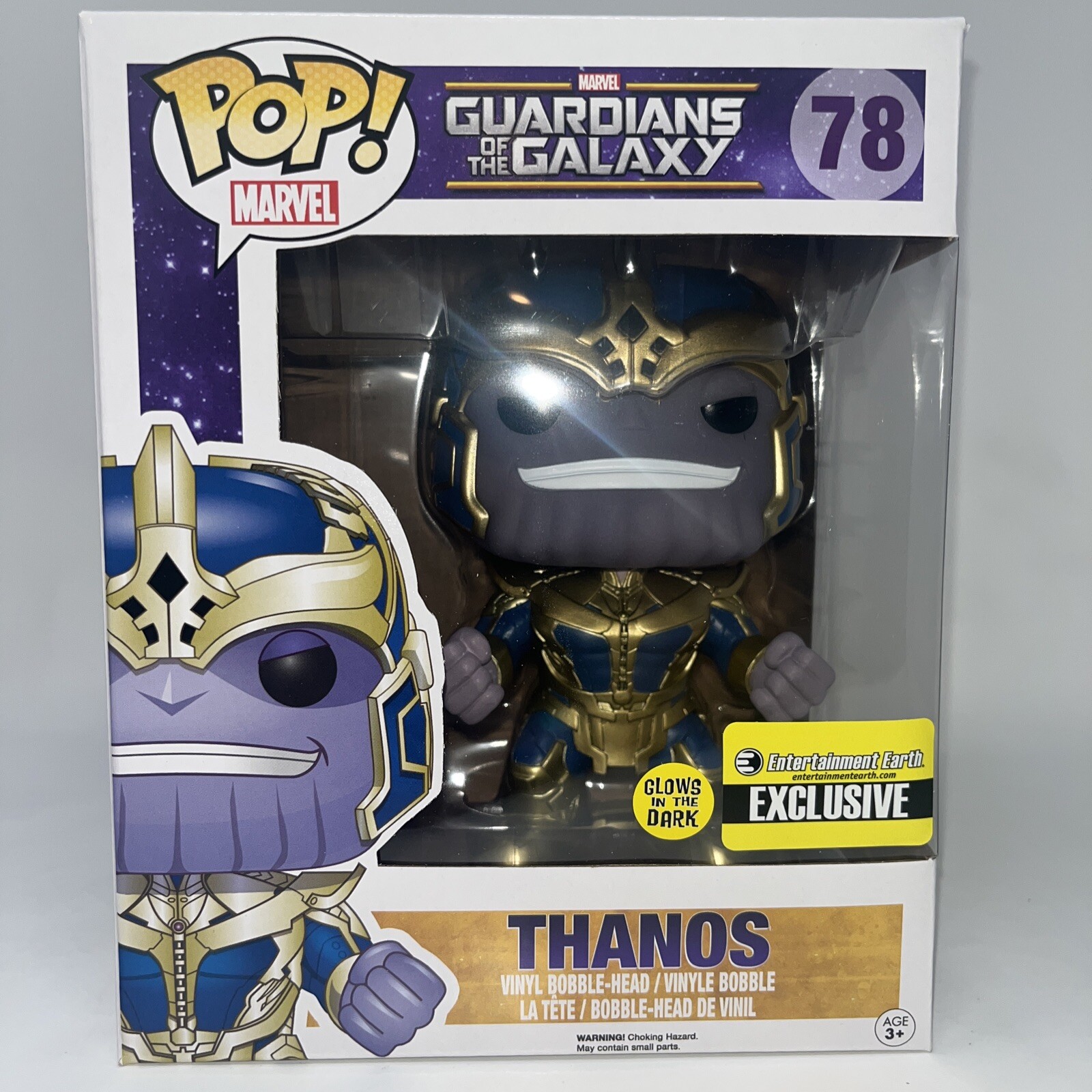 Funko Pop Guardians Of The Galaxy 78 Thanos 6in Entertainment Earth Excl. GITD