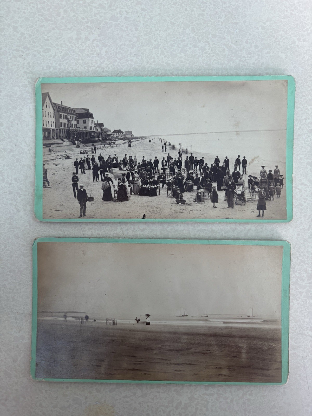 Two Cabinet Card Photos Of Old Orchard Beach, ME By J.S. Mitchell, C. 1880s-90s Two Cabinet Card Photos Of Old Orchard Beach, ME By J.S. Mitchell, C. 1880s-90s