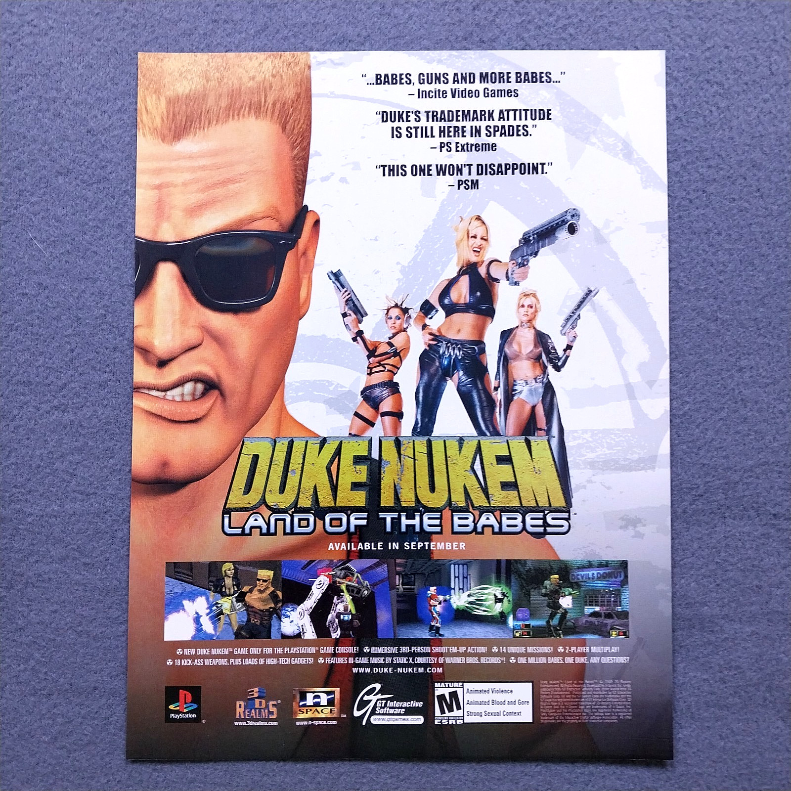 2000 Duke Nukem Land Of The Babes Game Promo Print Ad Original Magazine Advert