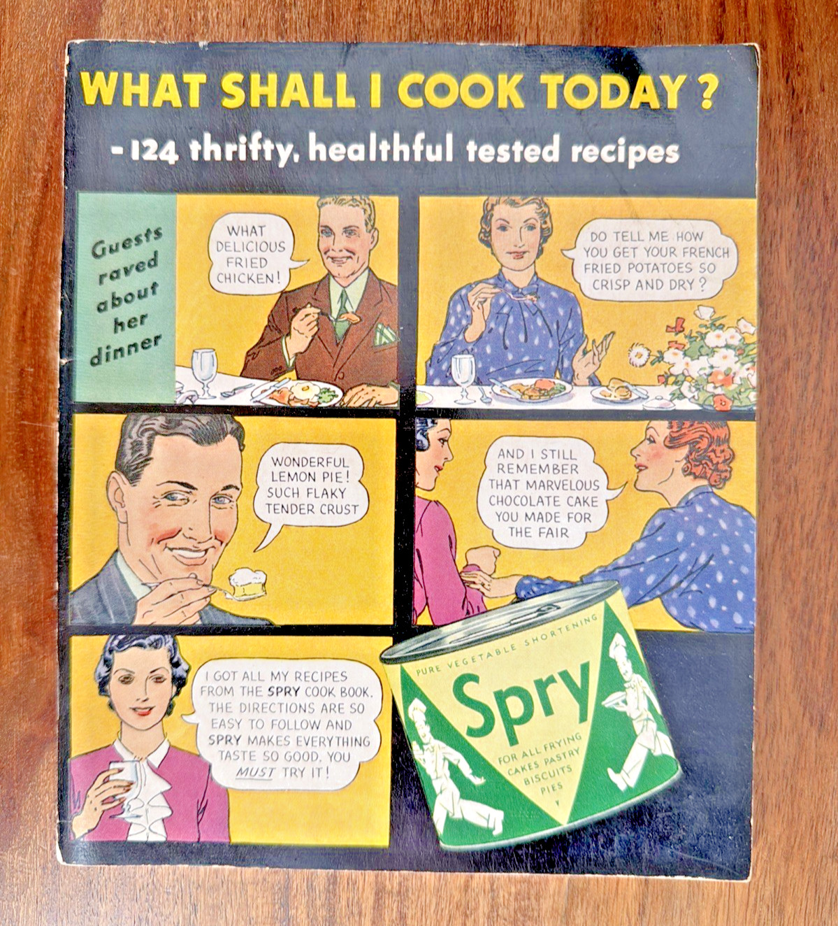 Vintage Spry What Shall I Cook Today 124 Recipes Lever Brothers Advertising