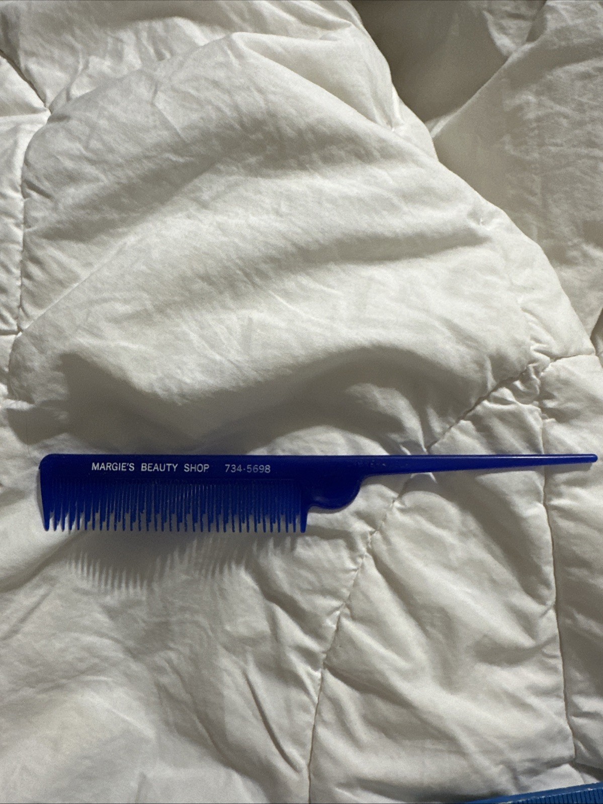 Vintage Margie’s Beauty Shop Comb Blue 8 Inches Vintage Margie’s Beauty Shop Comb Blue 8 Inches