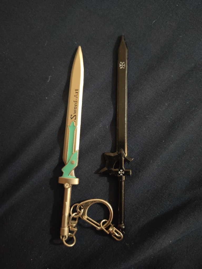  (Sword Art Online) Metal Replica Swords Keychains