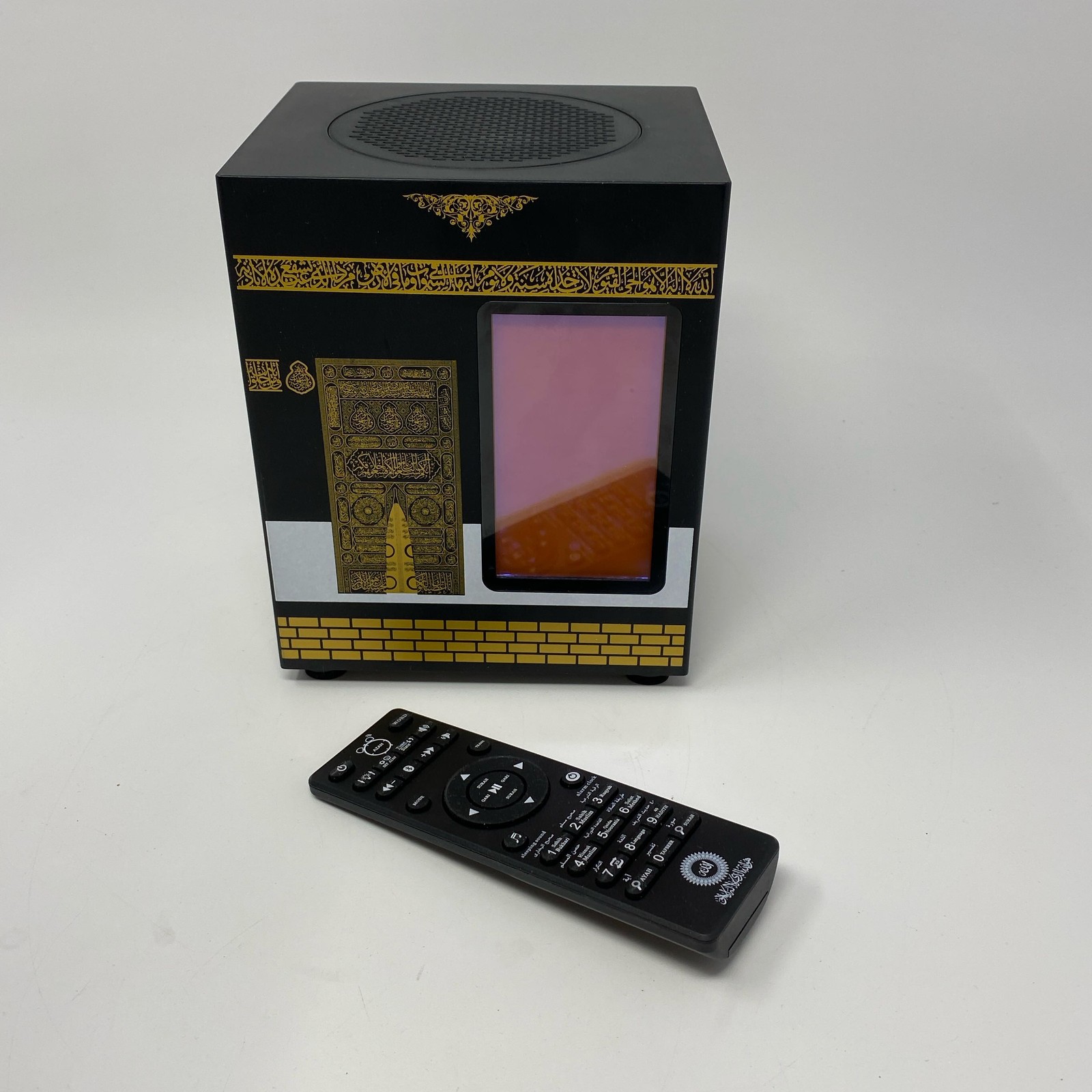 ALMOSTAQIM Kaaba Azan Clock Quran Speaker SQ-888Max Black/Gold