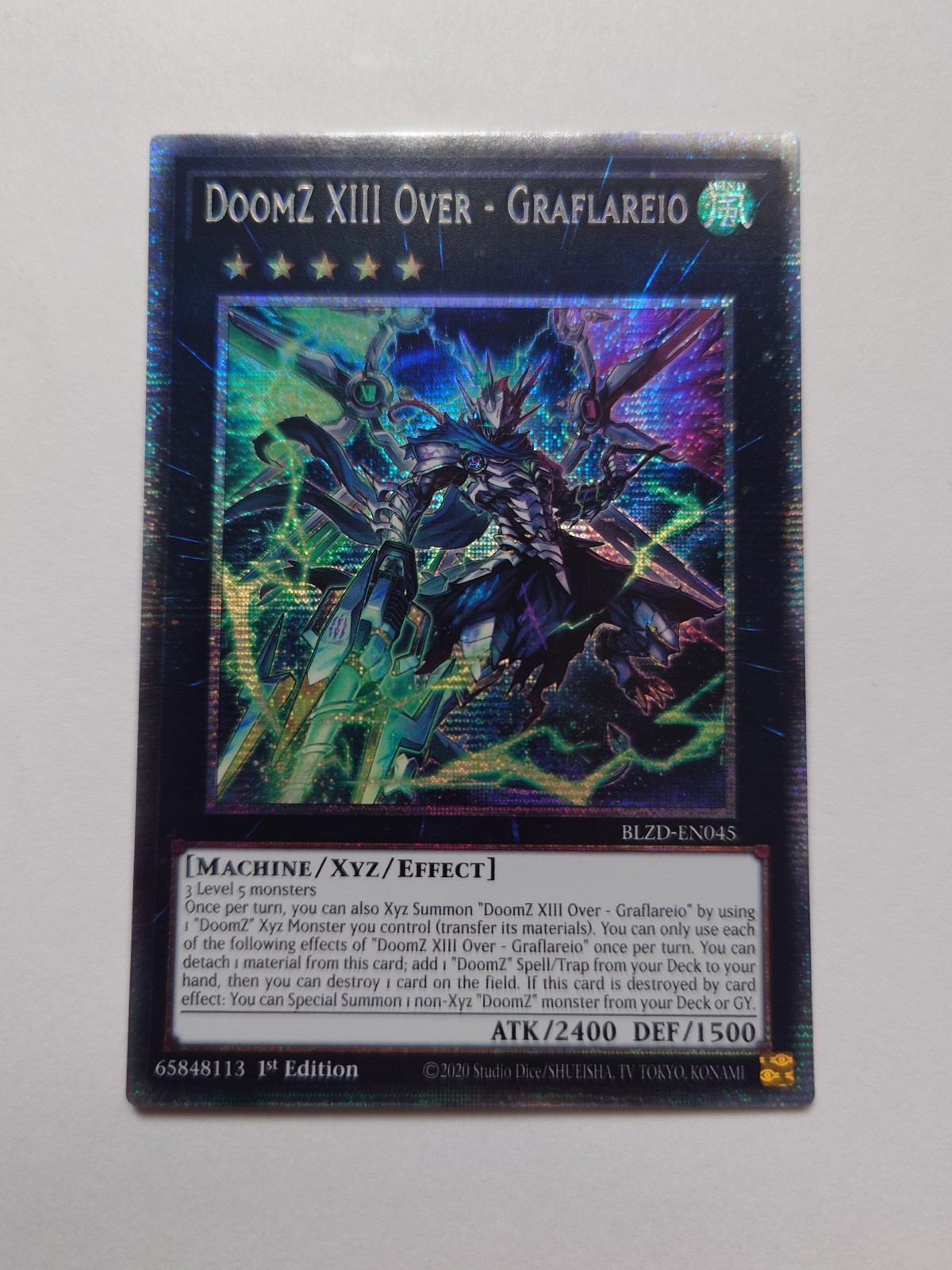DOOMZ XIII OVER GRAFLAREIO BLZD-EN045 STARLIGHT RARE 1st Ed YUGIOH *NEW & MINT*