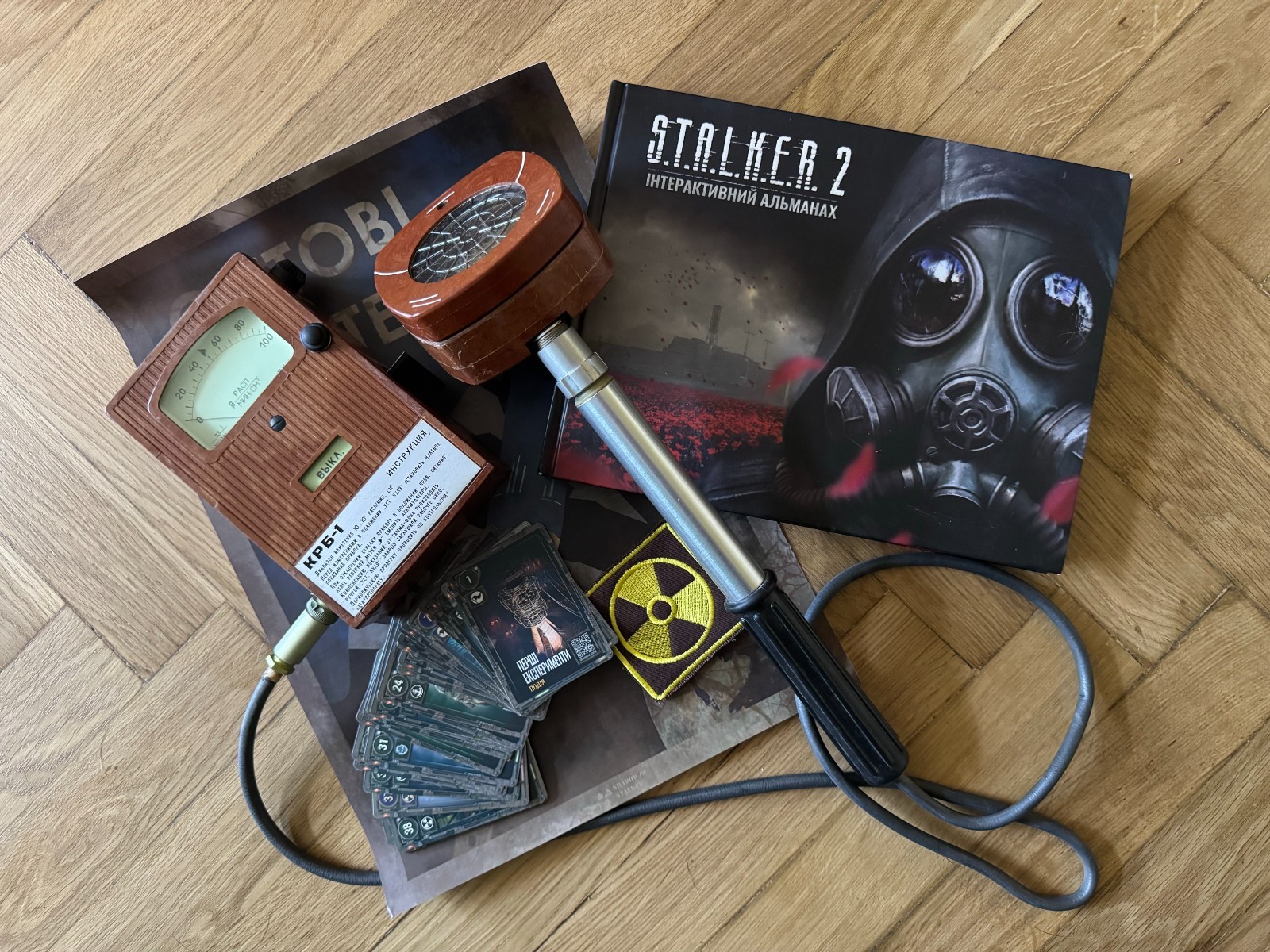 STALKER 2 cosplay set - Almanac + Geiger counter + Poster + Patch + 48 Cards