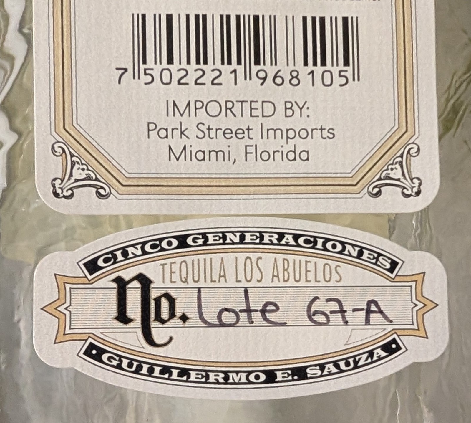 ULTRA RARE - LOT 67 FORTALEZA ANEJO 67 EMPTY UNRINSED 750ML BOTTLE ULTRA RARE - LOT 67 FORTALEZA ANEJO 67 EMPTY UNRINSED 750ML BOTTLE