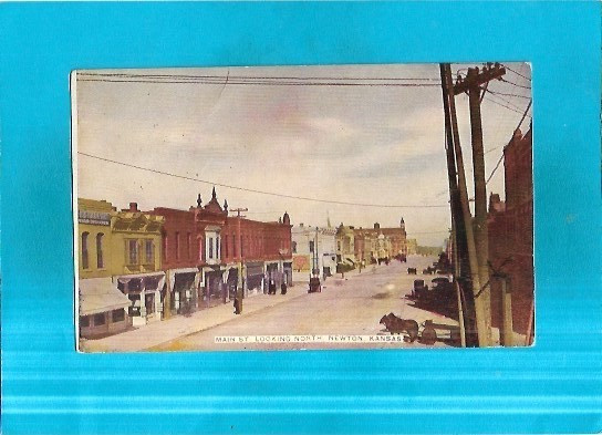 Vintage Postcard-Main Street Looking North, Newton, Kansas Vintage Postcard-Main Street Looking North, Newton, Kansas