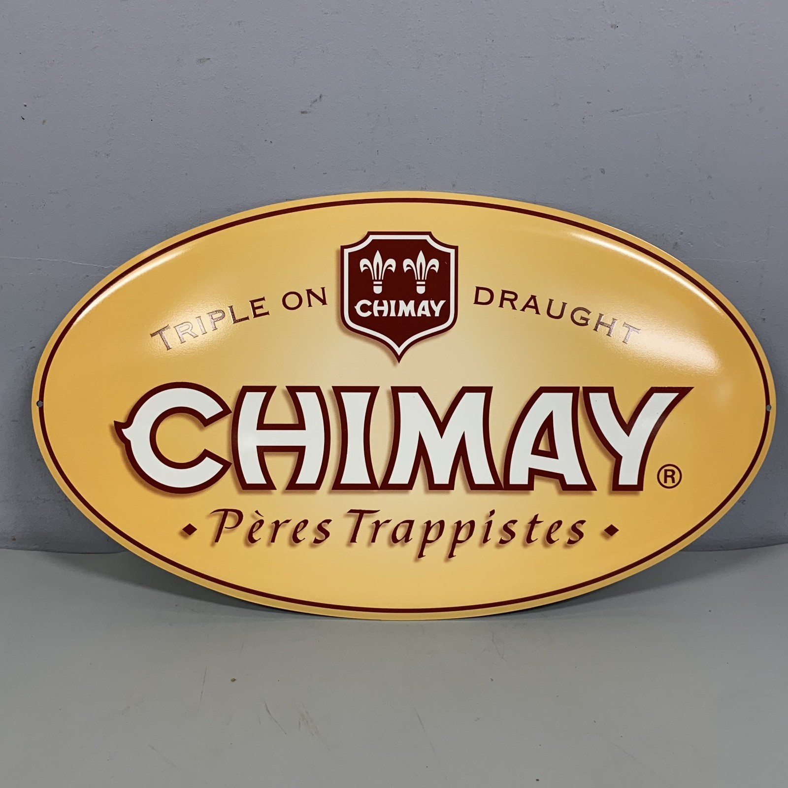 New NOS Chimay Triple On Draught Pères Trappistes Beer Sign Man Cave Bar Decor New NOS Chimay Triple On Draught Pères Trappistes Beer Sign Man Cave Bar Decor