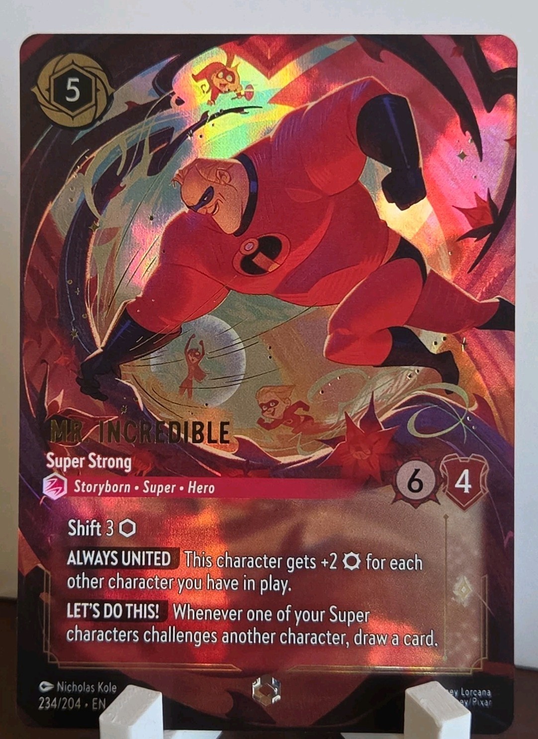 Mr. Incredible Super Strong 234/204 Enchanted Wilds Unknown LORCANA NM CONDITION Mr. Incredible Super Strong 234/204 Enchanted Wilds Unknown LORCANA NM CONDITION