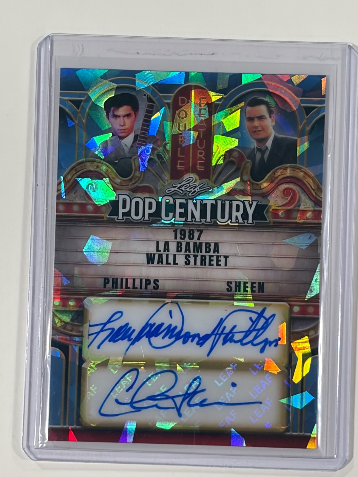 2026 Leaf Pop Century LOU DIAMOND PHILLIPS/CHARLIE SHEEN AUTO #1/5 2026 Leaf Pop Century LOU DIAMOND PHILLIPS/CHARLIE SHEEN AUTO #1/5