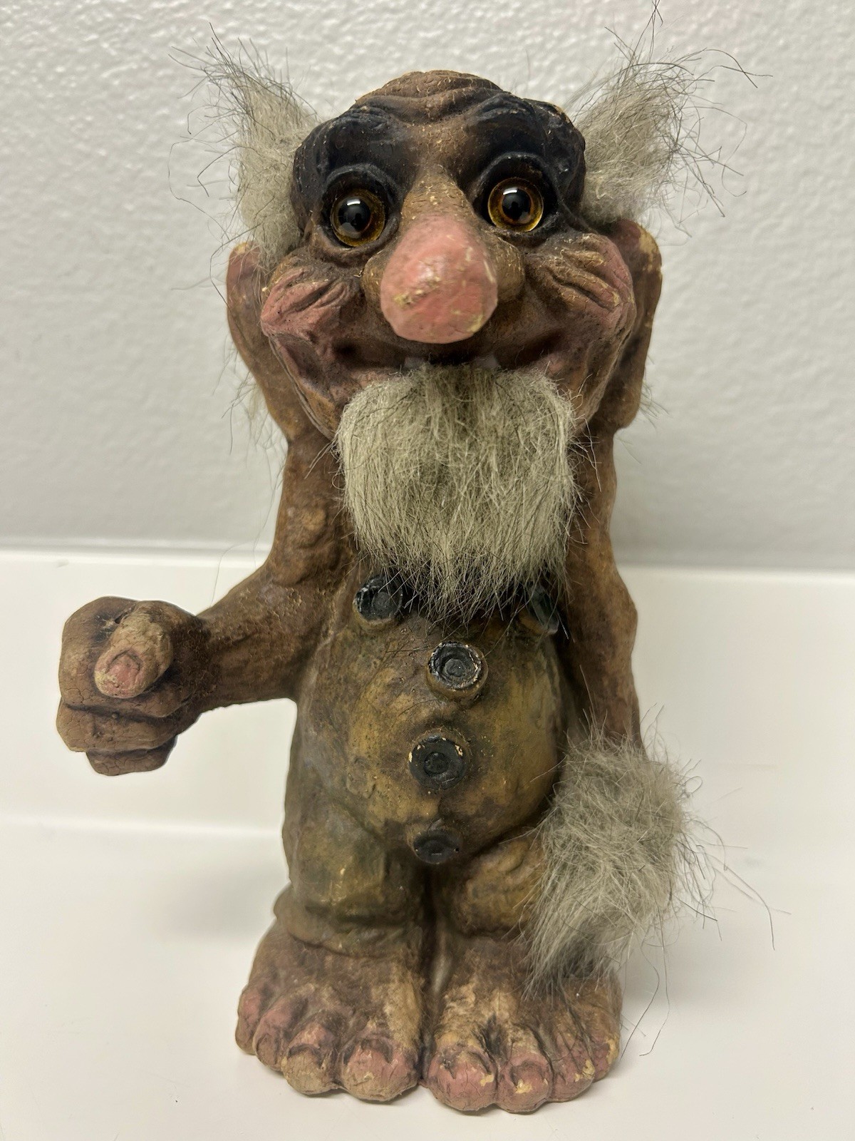 VTG Rare NyForm Troll Grandfather Old Man Figure Norway Authentic Handmade 9”