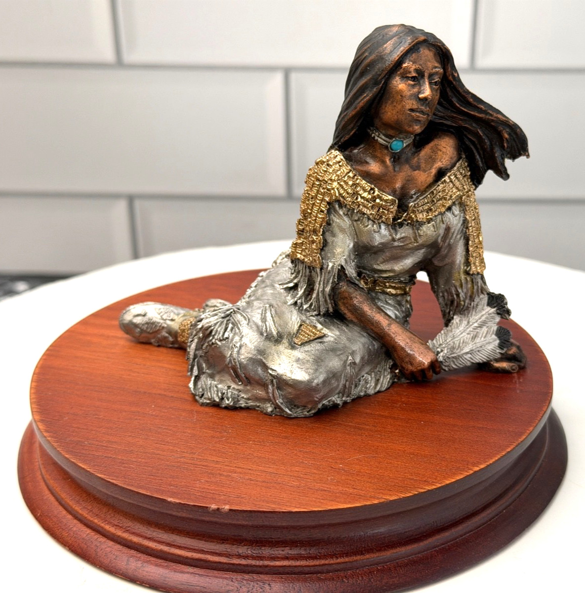 C.A. Pardell Legends Mixed Sculpture INDIAN MAIDEN 646/1500 COA rare C.A. Pardell Legends Mixed Sculpture INDIAN MAIDEN 646/1500 COA rare