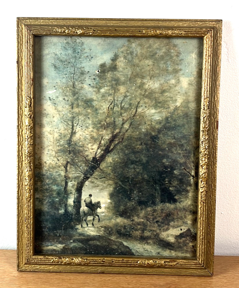 Antique Gold Ornate Solid Wood Picture Frame; Fits 12x16; AS IS CONDITION