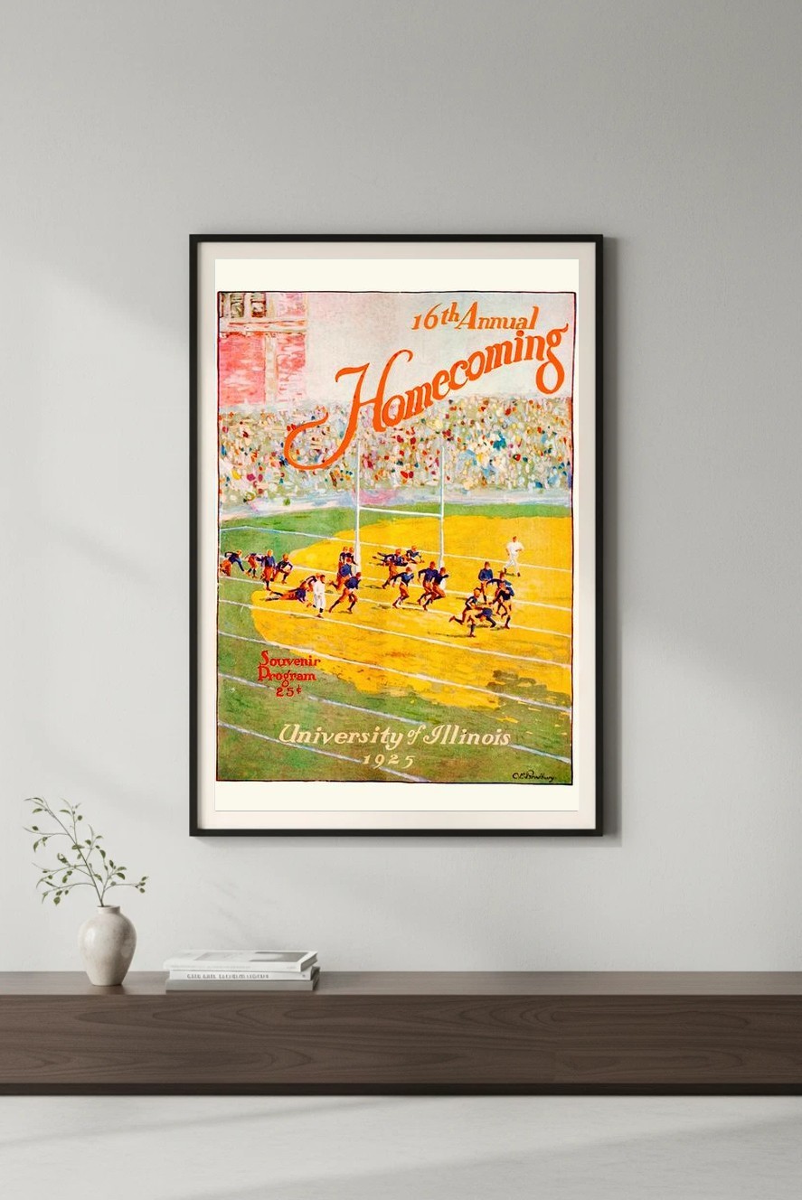 🏈 1925 University of Illinois Homecoming Poster - 24x32” Vintage Design 🏈 1925 University of Illinois Homecoming Poster - 24x32” Vintage Design
