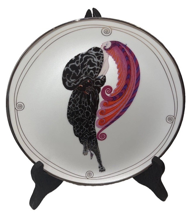 Pretty Vintage House of Erte Art Deco LE Women Plate Franklin Beauty & Beast Pretty Vintage House of Erte Art Deco LE Women Plate Franklin Beauty & Beast