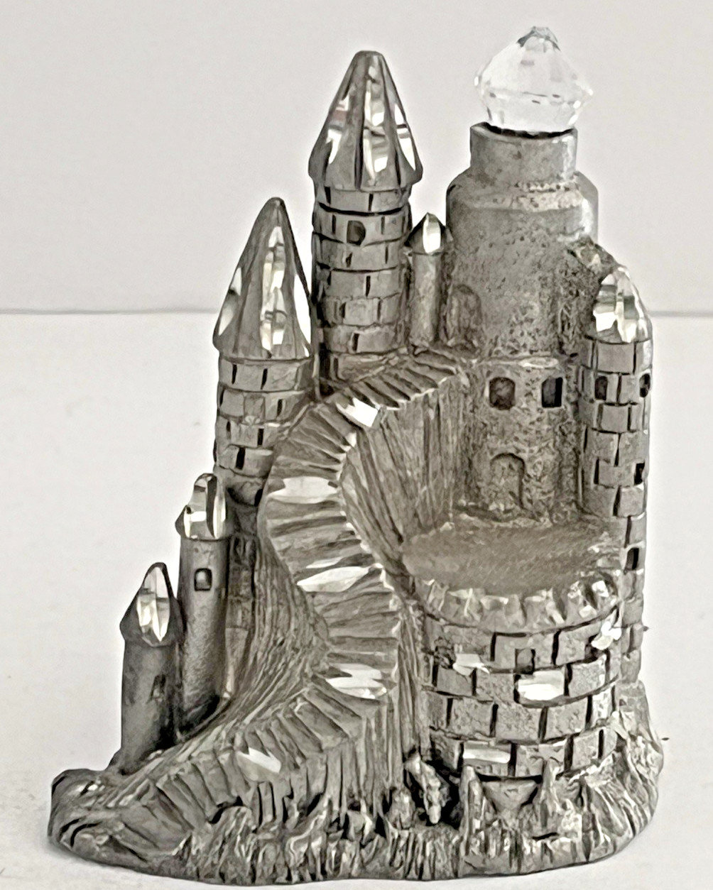 Spoontiques 1986 Pewter Castle with Crystals 2\