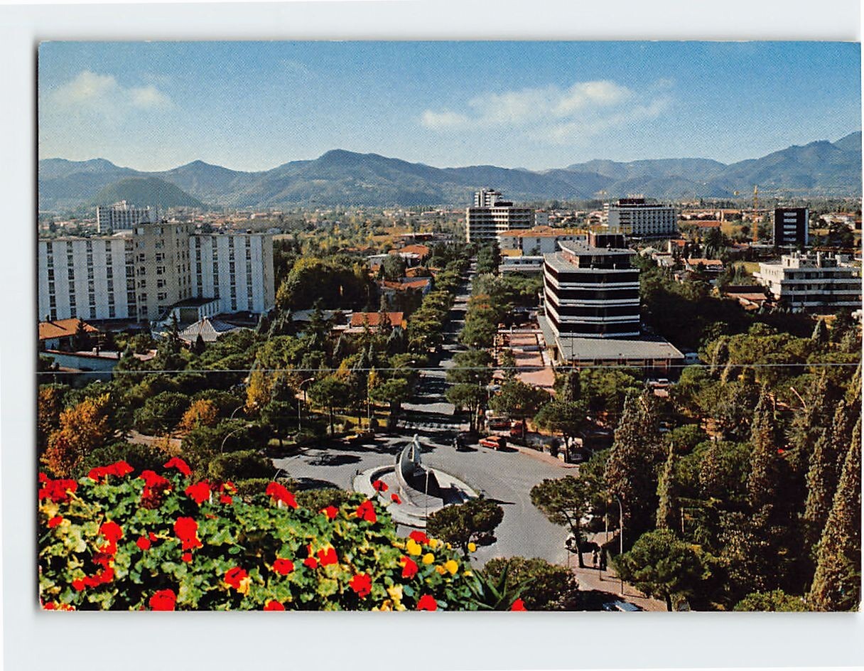 Postcard Panoramic View Abano Terme Italy