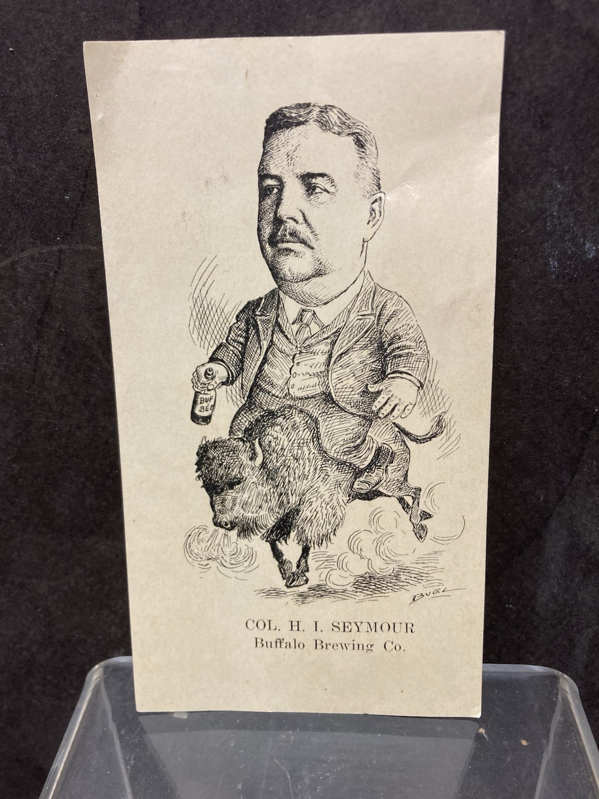 Buffalo Brewing Co. Sacramento Bee Cartoon Printers Proof by Arther Buel