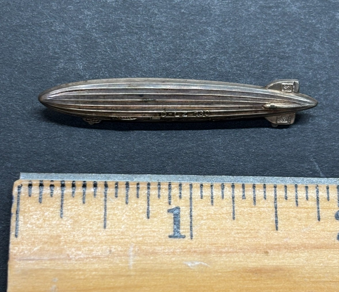 Rare LZ 130 Hindenburg Zeppelin Souvenir Pin Airship Original Piece /