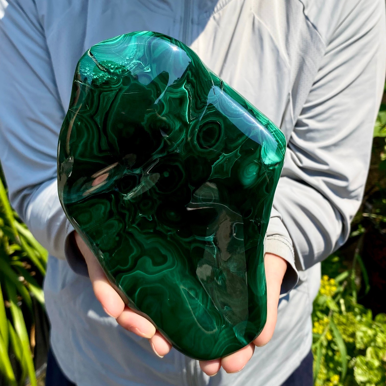3.08LB TOP Natural Malachite crystal quartz Mineral specimen Reiki gem