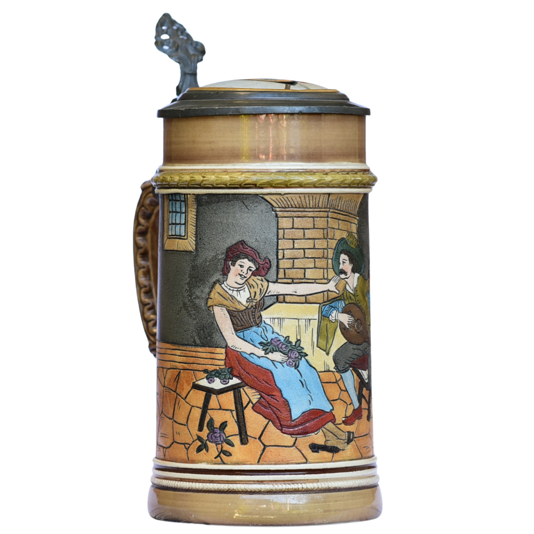 J. P. Thewalt Beer Stein 1291 | 0.5 L Germany Antique Circa 1910 J. P. Thewalt Beer Stein 1291 | 0.5 L Germany Antique Circa 1910