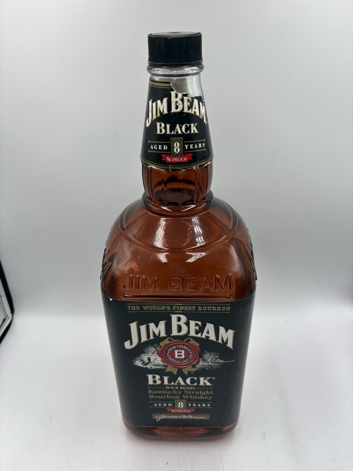 Jim Beam Black 4.5 Liter Display Bottle ONLY - Empty Promo Bar Decor RARE Jim Beam Black 4.5 Liter Display Bottle ONLY - Empty Promo Bar Decor RARE