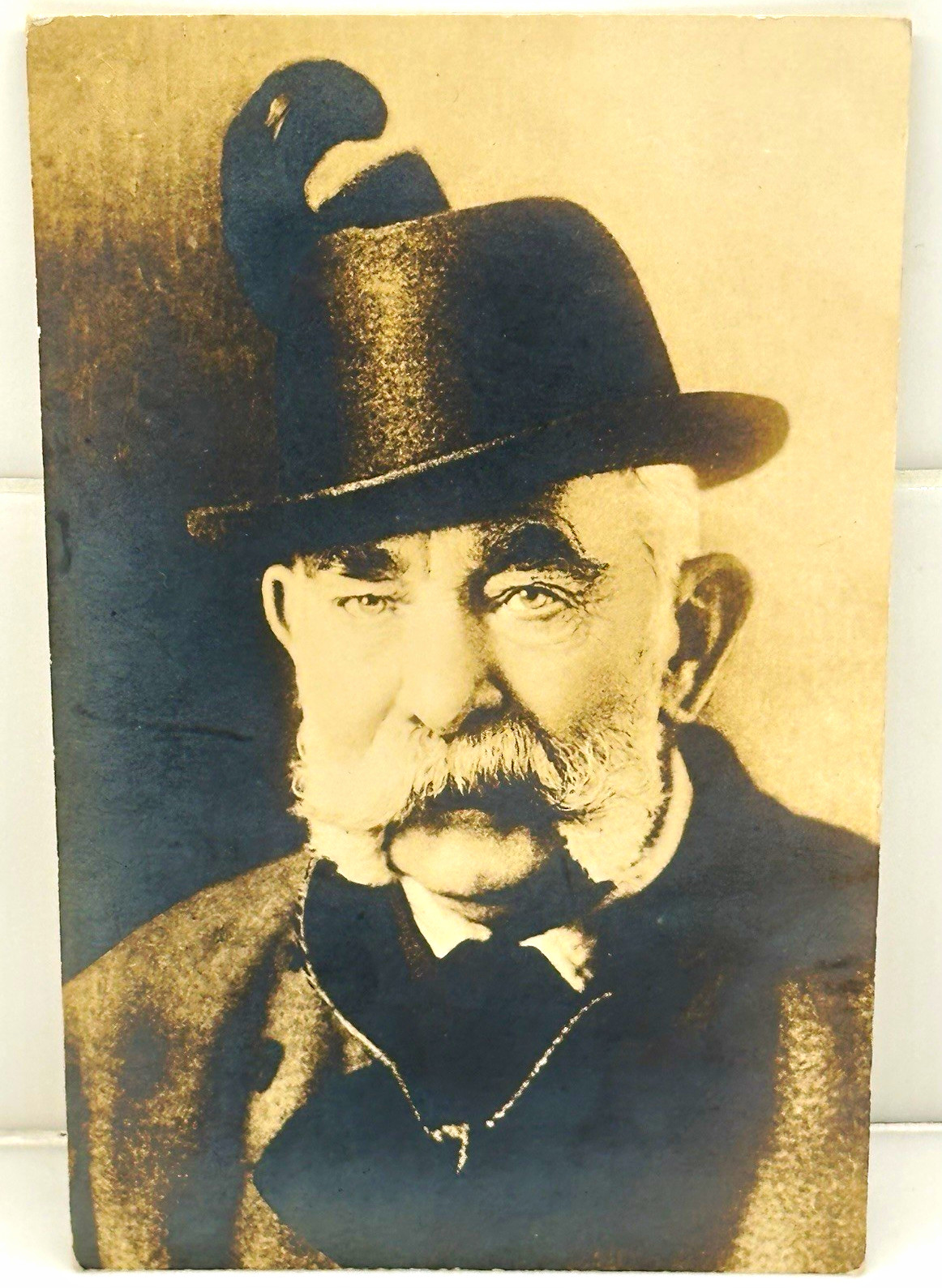 Vintage RPPC Emperor Franz Joseph I Austria Alpine Hunting Hat Artura Portrait Vintage RPPC Emperor Franz Joseph I Austria Alpine Hunting Hat Artura Portrait