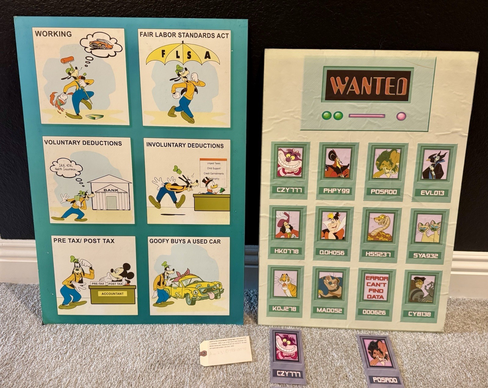 VINTAGE 90s DISNEY CAST MEMBER EMPLOYEE TRAINING Manual 2 X Posters Signs READ VINTAGE 90s DISNEY CAST MEMBER EMPLOYEE TRAINING Manual 2 X Posters Signs READ