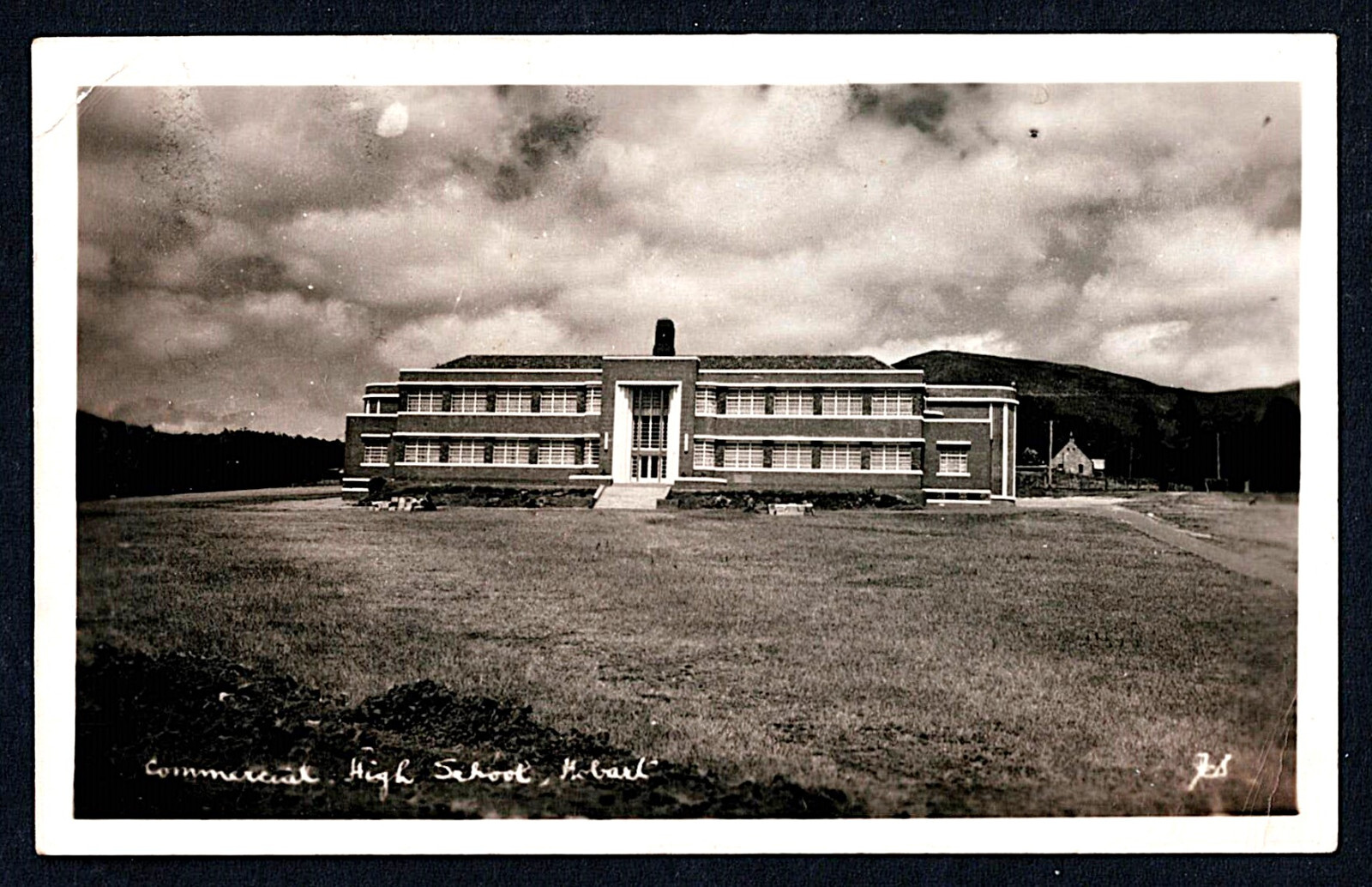 1930\'s Vintage Postcard ~Commercial High School, Hobart  (later Ogilvie) ~RPPC